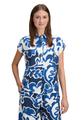 Hemdbluse 46 Lässig - Weiß/Dunkelblau