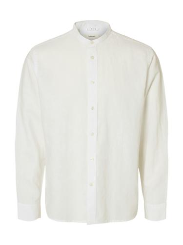 SLMREGCLAY LINENBLEND LS SHIRT BAND NOOS