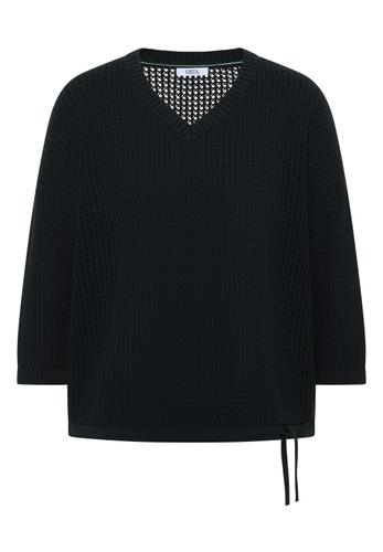 Kurzarm Pullover im Crochet-Look