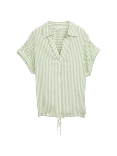 Loose Fit Bluse mit Streifenmuster 40 Loose Fit - True Green White Thin Stripe