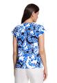 Blusenshirt S Lässig - Weiß/dunkelblau