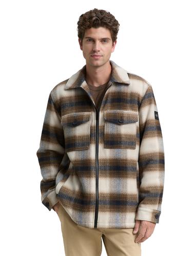 Overshirt mit Karomuster XXL Regular Fit - Brown Blue Check