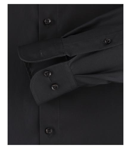 Business-Hemd unifarben extra langer Arm 72cm 006052 46 CF-72 - Schwarz