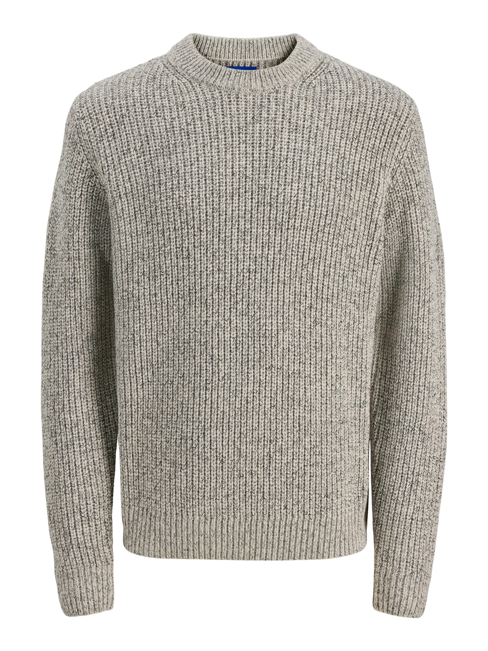 JORBLEECKER KNIT CREW NECK BF XL Normal geschnitten - Sea Salt