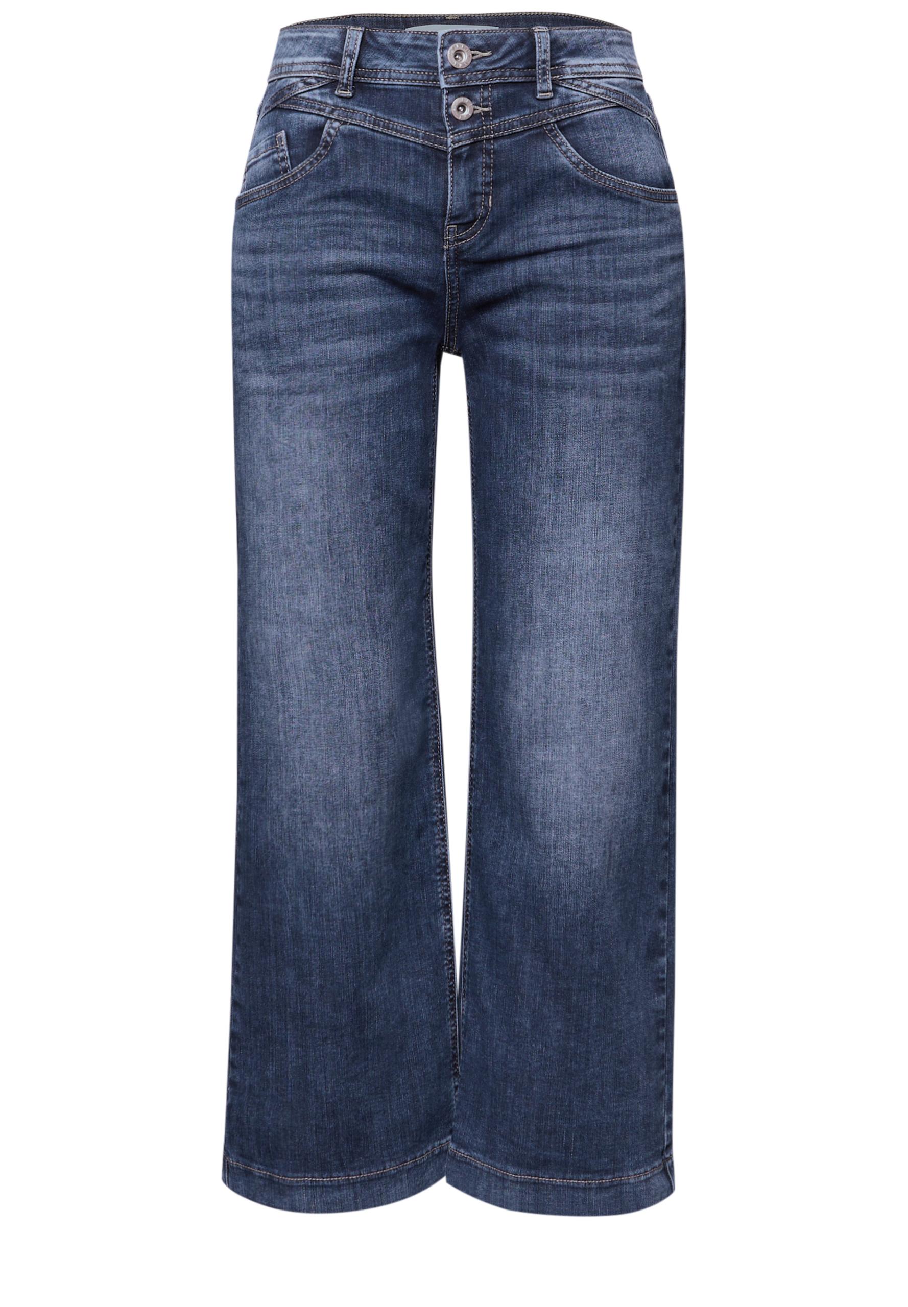 High Waist Wide Leg Jeans im Loose Fit 32/7/8 Hosen - Dark Blue Wash