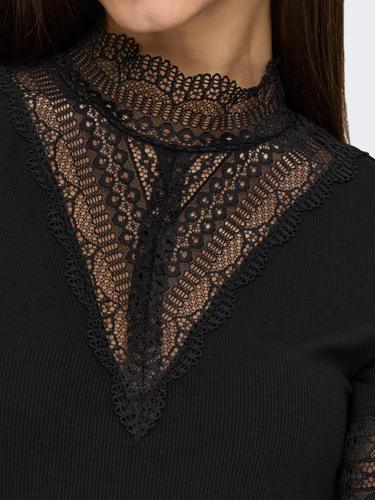 ONLTILDE HIGHNECK S/S TOP JRS NOOS S Enger Schnitt - Black