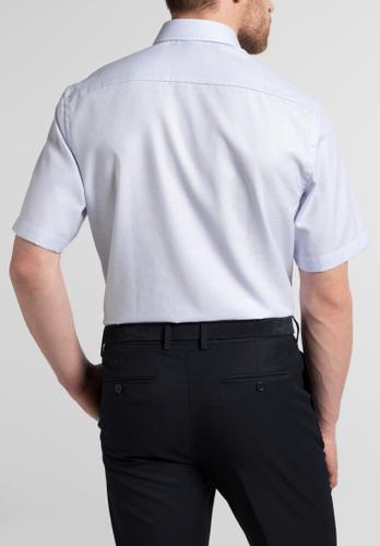 ETERNA KURZARM HEMD COMFORT FIT FANTASIEBINDUNG HELLBLAU STRUKTURIERT blau 46