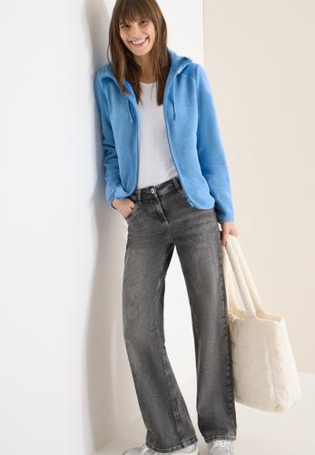 Fleecejacke mit Hoodie L - Fountain Blue