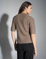 Rippstrickpullover "Pedgi" - Braun / 38