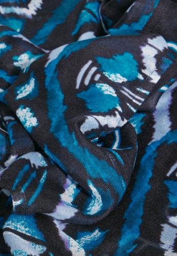 Bedruckter Loop Schal A - Dynamic Aqua Blue