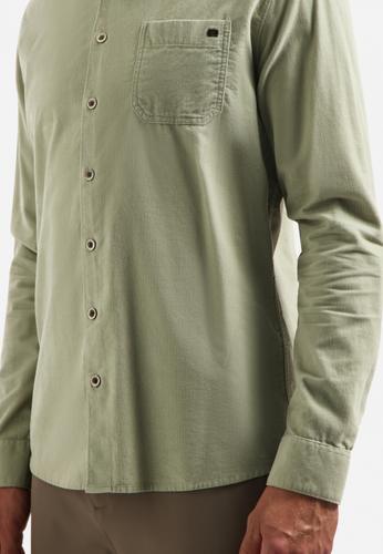 Shirt Solid Fine Herringbone XXL Regular Fit - Light Moss