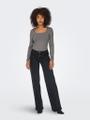 ONLEA L/S 2-WAY DEEP NECK TOP JRS N