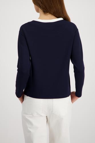 Sweatshirt mit Schmuckdetail 40 - Marine