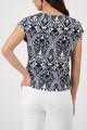 T-Shirt mit Ornament-Muster 36 - Schwarz Gemustert