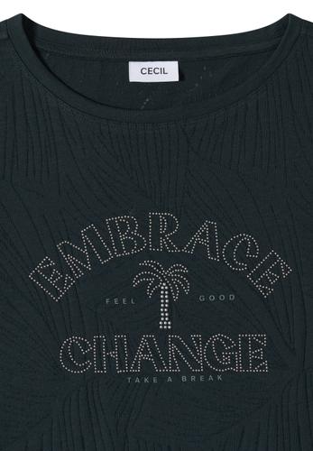 Shirt im Ausbrenner-Look mit Wording