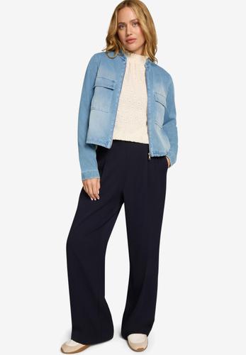 Bluse mit Lochmuster 44 - Eggnog