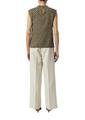 Bluse 42 - Weiß|olive