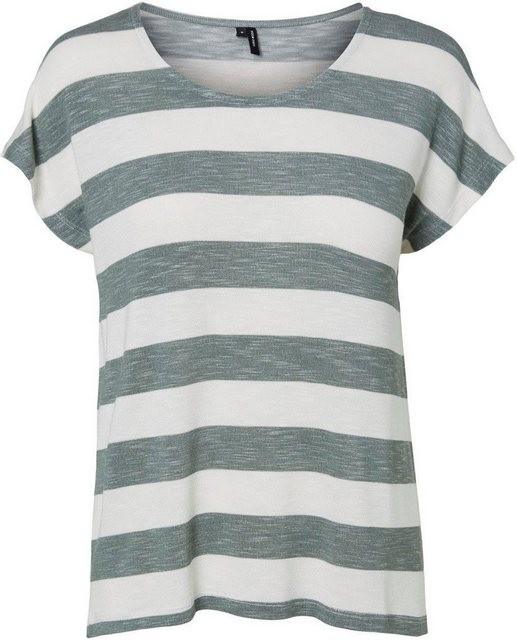 Vero Moda Rundhalsshirt »VMWIDE« im Blockstreifen-Dessin