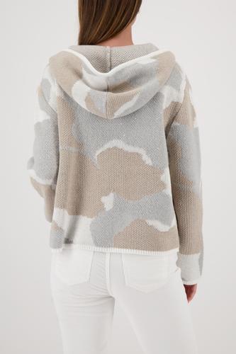 Strickpullover mit Wolkenmuster 36 - Lattemacchiato Gemustert