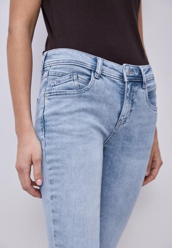 Mid Waist Slim Leg Jeans im Slim Fit 32/28 - Light Blue Random Wash