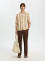 SLHSHANE SS OPEN STRUC POLO CARDIGAN S Locker geschnitten - Birch