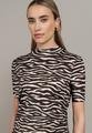 T-Shirt mit Zebra Print 36 - Deep Roast Brown