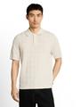 Strickpullover mit Polokragen L Regular Fit - Gardenia White
