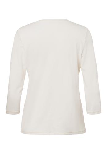 Shirt VELVET BLOOM mit Placement-Print 46 - Cashew