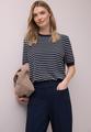 Kurzarm Pullover mit Streifenmuster 44 - Shadowed Navy