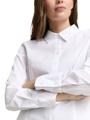 Fitted Popeline Hemdbluse 40 Slim Fit - White