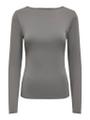 ONLEA L/S 2-WAY DEEP NECK TOP JRS N