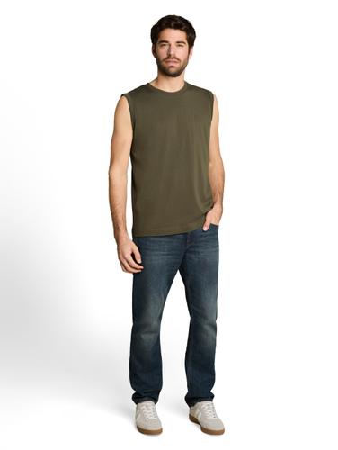 Tanktop mit Logo-Stickerei XXL Regular Fit - Deep Leaf Green