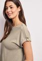 T-Shirt mit Rundhals und Knopfdetails
