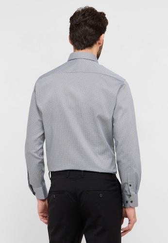 Hemd Twill Langarm Grau 44/Langarm - 65cm
