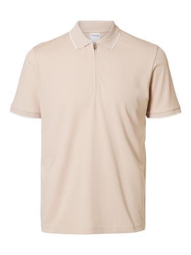 SLHFAVE SPORT ZIP SS POLO NOOS Grau XL
