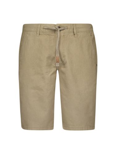Short With Linen Garment Dyed Beige L