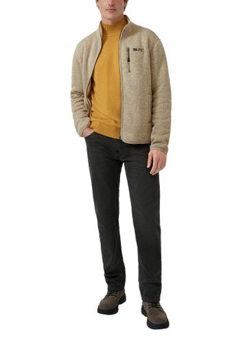 Sweatshirt Jacke L Regular Fit - Beige