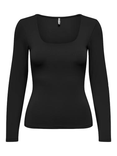 ONLEA L/S DEEP NECK TOP JRS NOOS