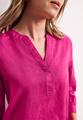 Bluse mit Split Neck aus Leinenmix