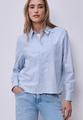 Bluse mit Hemdkragen und  Backprint 42 - Original Blue